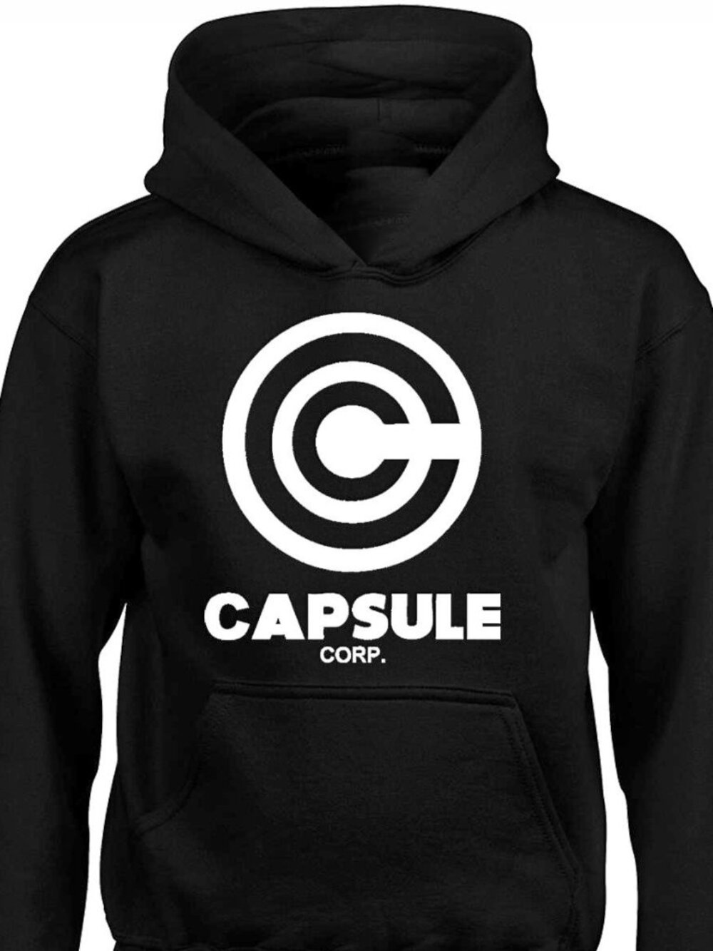 New Capsule Corp Black Hoodie Fleece Sweatshirt